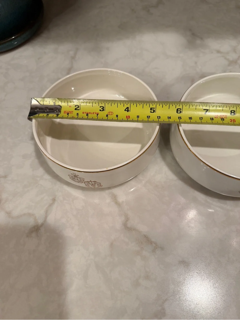 VIntage Collector’s Hall China “RX Pharmacy” Bowls with Gold Details-Set of 2